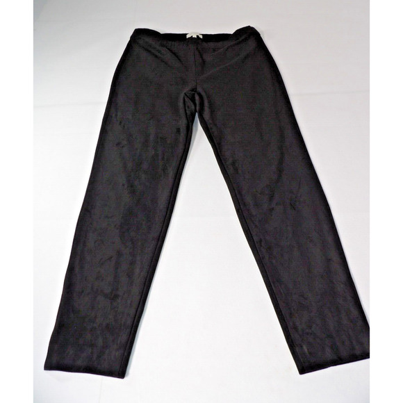 Talbots 14 Pant Faux Suede Black Pull On Tapered Ankle Stretch High Rise - Picture 2 of 14